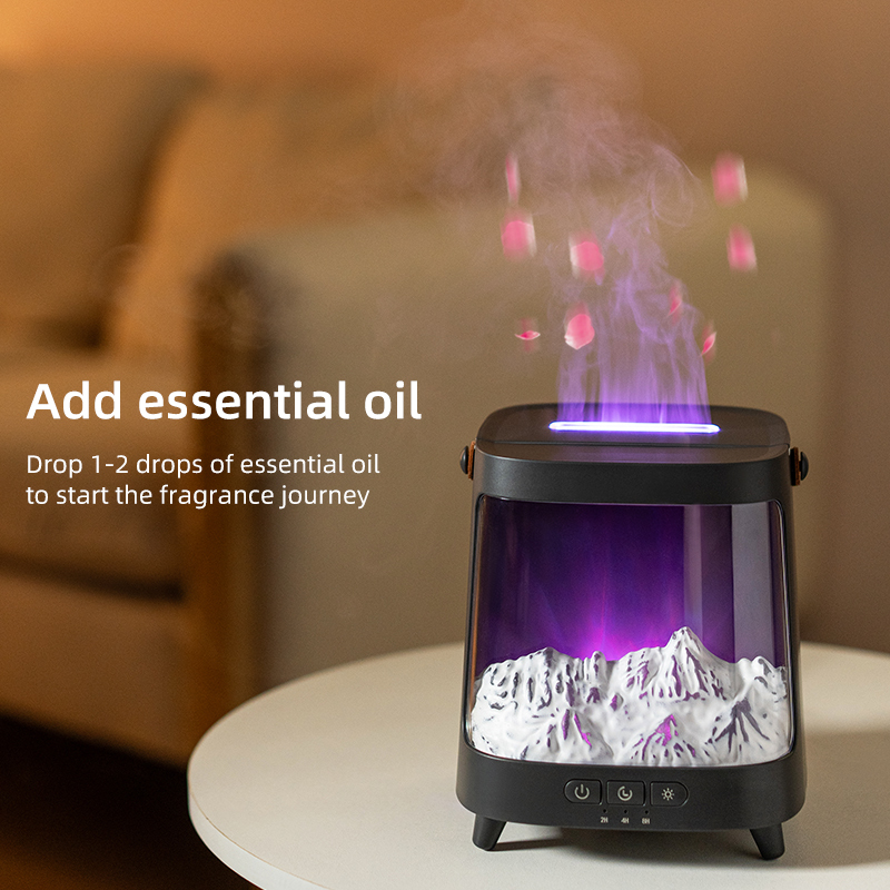 Yeni Aroma Esansiyel Yağlı Ev Tipi Yaratıcı Şenlik Ateşi Hava Nemlendiricisi 200ml Simüle Edilmiş Şömine Aroma Difüzörü